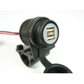 Dual USB Power Outlet w/ Handlebar Clamp Product Thumbnail