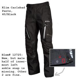 SCRATCH & DENT - Klim Carlsbad Pants (40 / Black), 6030-002-040-000 was $599.99 Product Thumbnail