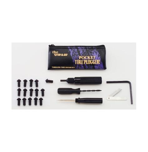 This complete flat repair kit will plug the puncture in your tubeless motorcycle tire, and have you back on the road in no time.