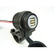 Dual USB Power Outlet w/ Handlebar Clamp